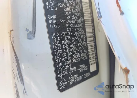 2012 Nissan Juke Sv z USA, uszkodzony, nr VIN JN8AF5MV2CT124008